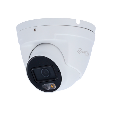 Cámara tipo Turret IP - Resolución: 8 MP, lente de 2.8 mm - Gran Angular | Micrófono integrado, Safire Smart