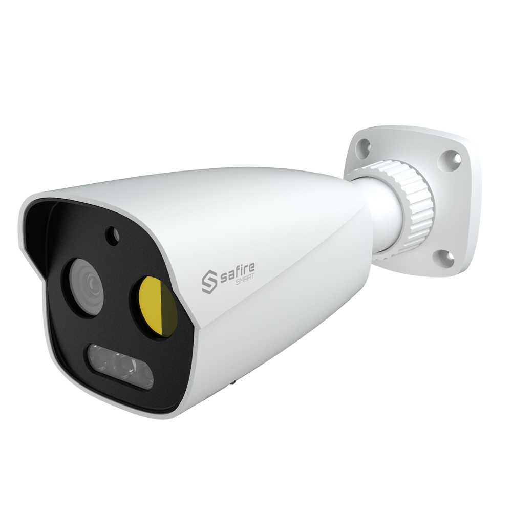 Cámara Dual Bullet IP  Sensor térmico 256x192 VOx Lente 3.2 mm Sensor óptico SF-IPTB256A-3D5