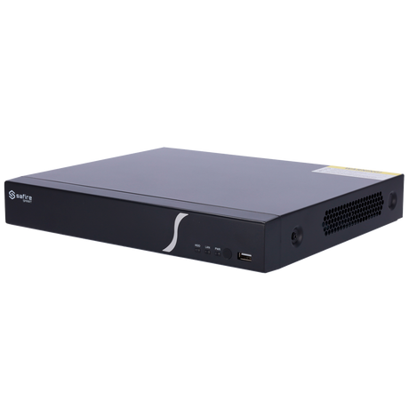 Grabador NVR IP de 4 canales - Resolución hasta 8 Mpx | Ancho de banda 80Mbps, Safire Smart