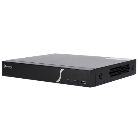 Grabador NVR de 8 canales IP + 8 puertos PoE - Resolución hasta 8 Mpx | Ancho de banda 80Mbps, Safire Smart