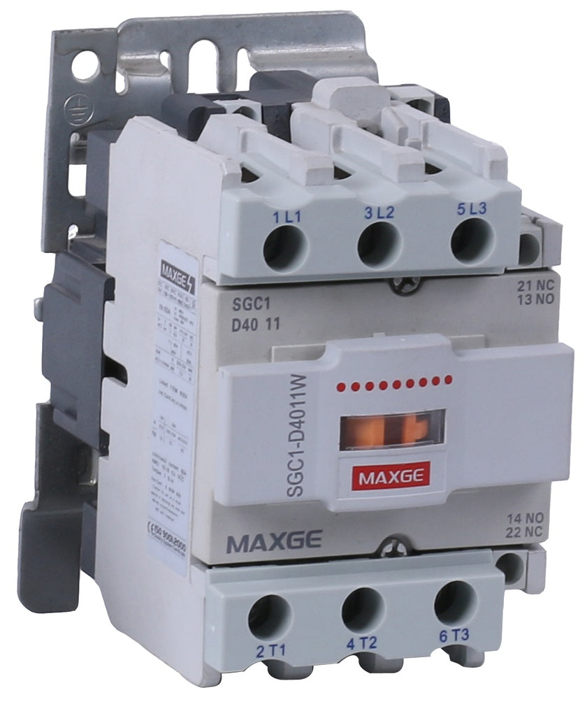 Contactor en corriente alterna SGC1D. 4 P (NO). 40A (400VAC/AC1). 230VAC/50-60Hz