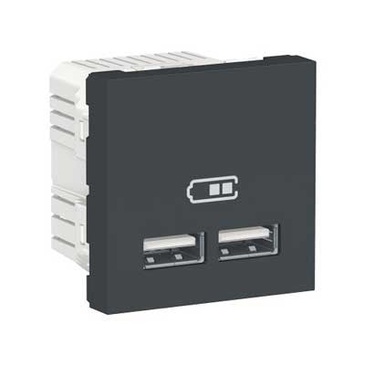 Cargador doble USB 2,1A  1 módulo