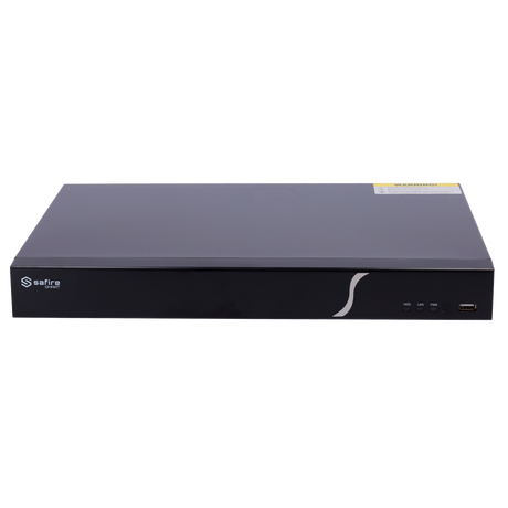 Grabador NVR IP de 8 canales + 8 puertos PoE 80W- Resolución hasta 8 Mpx | Ancho de banda 80Mbps, Safire Smart
