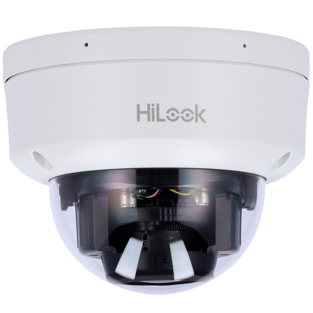 Cámara tipo Domo IP - Resolución: 4 MP, lente de 2.8-12 mm - Varifocal | Detección de movimiento, Hikvision gama Hilook