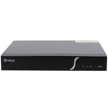 Grabador NVR IP de 4 canales + 4 puertos PoE - Resolución hasta 8 Mpx | Ancho de banda 80Mbps, Safire Smart