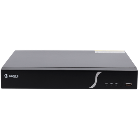 Grabador NVR IP de 8 canales - Resolución hasta 8 Mpx | Ancho de banda 80Mbps, Safire Smart