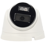 Cámara tipo Turret IP - Resolución: 4 MP, lente de 2.8 mm - Gran Angular | Micrófono integrado, Hikvision gama Hilook