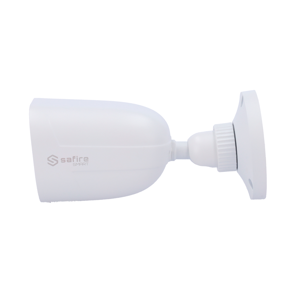 Cámara tipo Bullet IP - Resolución: 8 MP, lente de 2.8 mm - Gran Angular | Micrófono integrado, Safire Smart
