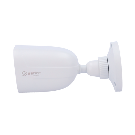 Cámara tipo Bullet IP - Resolución: 8 MP, lente de 2.8 mm - Gran Angular | Micrófono integrado, Safire Smart