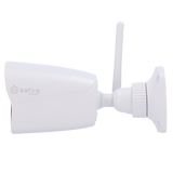 Cámara tipo Bullet con Wi-Fi - Resolución: 4 MP, lente de 2.8 mm - Gran Angular | Entrada de audio, Safire Smart