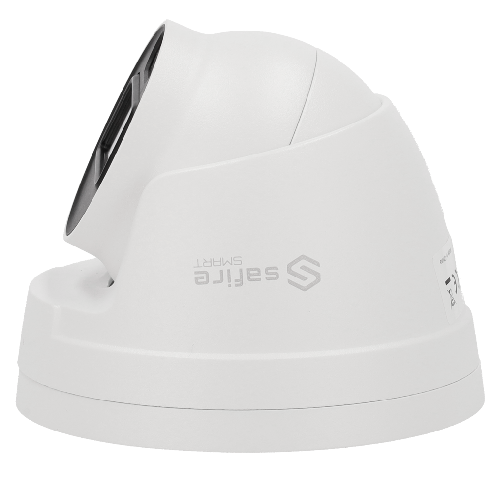 Cámara tipo Turret IP - Resolución: 6 MP, lente de 2.8 mm - Gran Angular | Micrófono integrado, Safire Smart
