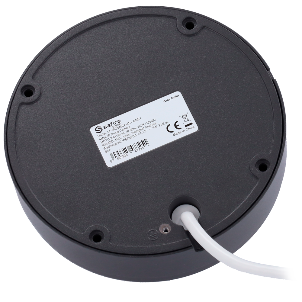Cámara Domo IP SF-IPD540ZA-4E1-GREY Antivandálico IK10,