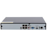 Grabador NVR IP de 4 canales + 4 puertos PoE - Resolución hasta 8 Mpx | Ancho de banda 80Mbps, Safire Smart