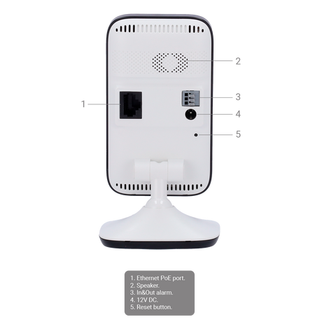 Cámara tipo Cube con Wi-Fi - Resolución: 4 MP, lente de 2,1 mm - 0 | Audio bidireccional, Safire Smart