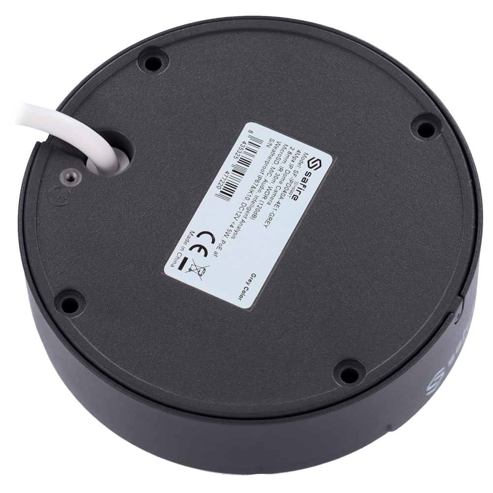 Cámara Domo IP SF-IPD040A-4E1-GREY Antivandálico IK10,
