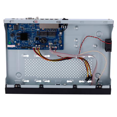 Grabador NVR IP de 8 canales + 8 puertos PoE 80W- Resolución hasta 8 Mpx | Ancho de banda 80Mbps, Safire Smart