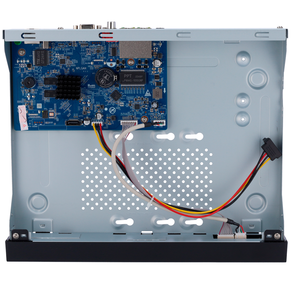 Grabador NVR IP de 4 canales + 4 puertos PoE - Resolución hasta 8 Mpx | Ancho de banda 80Mbps, Safire Smart