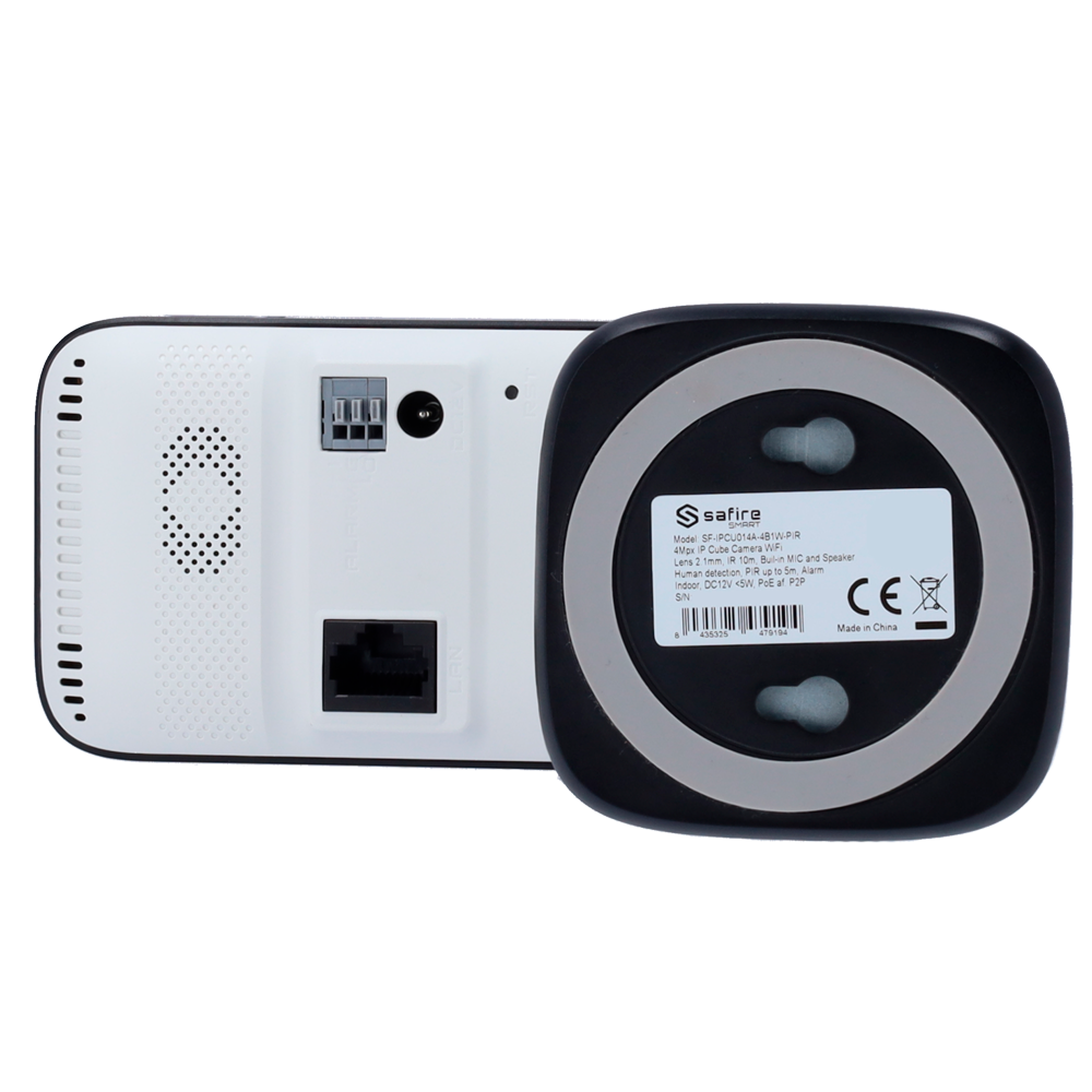 Cámara tipo Cube con Wi-Fi - Resolución: 4 MP, lente de 2,1 mm - 0 | Audio bidireccional, Safire Smart