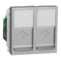 Toma doble RJ45 cat.6 STP  2 módulos