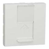 Toma de datos plana RJ45 UTP-6 de 2 módulos, Schneider serie New Unica
