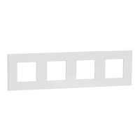 Marco para Interruptor y Enchufe de 4 elementos, Schneider serie New Unica Deco