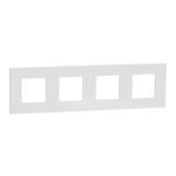 Marco para Interruptor y Enchufe de 4 elementos, Schneider serie New Unica Deco