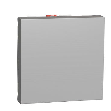 Conmutador unipolar  de 2 módulos, 10A,  Schneider serie New Unica, embordamiento automático
