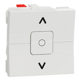 Interruptor de persianas de 3 posiciones de 2 módulos, 6A,  Schneider serie New Unica, embordamiento automático