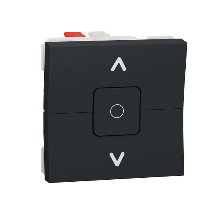 Interruptor de persianas de 3 posiciones de 2 módulos, 6A,  Schneider serie New Unica, embordamiento automático
