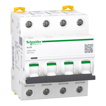 Interruptor magnetotérmico Acti9 iC60N 4P - curva C 6000 A/10 kA