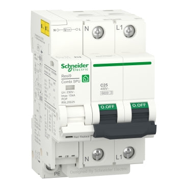Limitador sobretensiones transitorias y permanentes IGA Resi9 Combi 1P+N 25 A