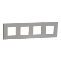 Marco para Interruptor y Enchufe de 4 elementos, Schneider serie New Unica Deco