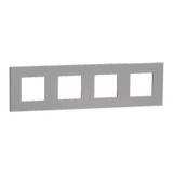 Marco para Interruptor y Enchufe de 4 elementos, Schneider serie New Unica Deco
