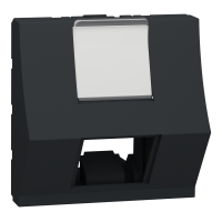 Caratula RJ45  2 módulos Keystone inclinada